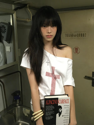 VILZSTUDIOS Vintage Graphic Print Loose T-Shirt