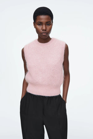 VILZSTUDIOS Classic Pink Mohair Blend Vest