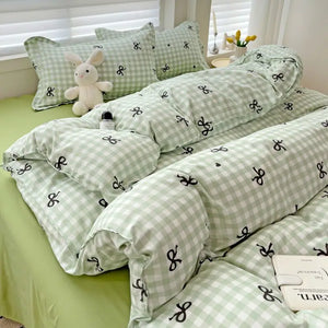 VILZSTUDIOS Soft Plaid Duvet Cover Bedding Set