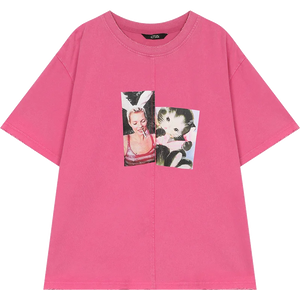 VILZSTUDIOS Retro Printed Loose Casual T-Shirt