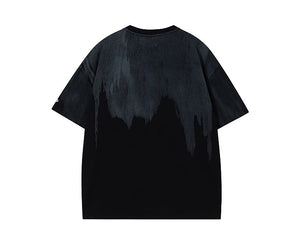 VILZSTUDIOS Oversized Drip Effect Graphic T-Shirt