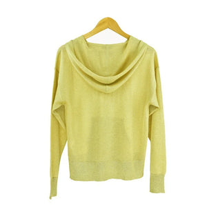 VILZSTUDIOS Yellow Loose Drawstring Hoodie