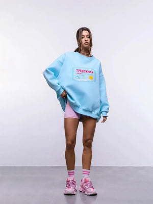 VILZSTUDIOS Casual Loose Fit Round Neck Sweater