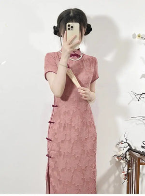 VILZSTUDIOS Elegant Modified Chinese Cheongsam Dress Skirt