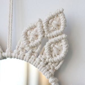 VILZSTUDIOS Macrame Mirror Wall Decoration Boho Home Decor Mirrors for Bedroom Wall Mirrors for Living Room Baby Room Decoration Nursery