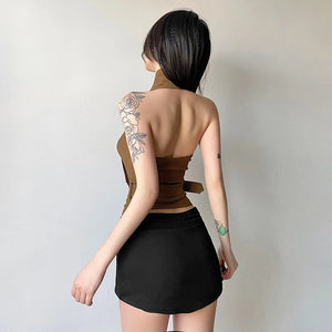 VILZSTUDIOS Vintage Slim Halter Top