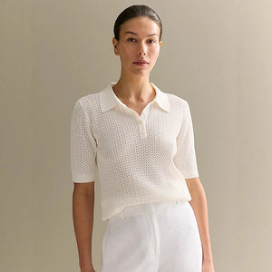 VILZSTUDIOS Casual Short Sleeve Knitted T-shirt
