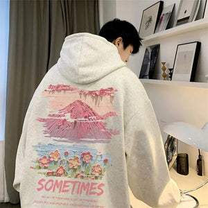 VILZSTUDIOS Letter Print Baggy Hoodie