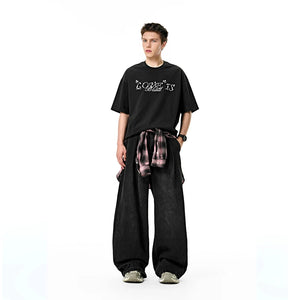 VILZSTUDIOS American Wide Leg Vintage Washed Jeans