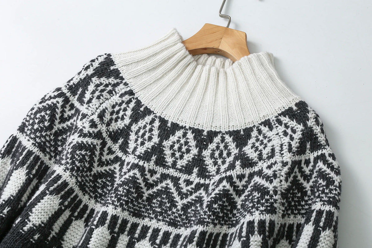 VILZSTUDIOS Jacquard Turtleneck Sweater