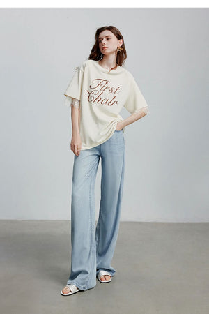 VILZSTUDIOS Stylish Short Lace Sleeve T-Shirt