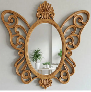 VILZSTUDIOS Irregular Big Decorative Mirrors Retro Luxury Bedroom Wall Make Up Mirror Vanity Aesthetic Girls Espelho Room Decoration