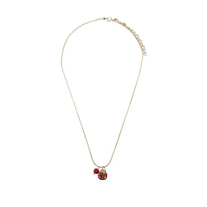 VILZSTUDIOS Luxury Vintage Pomegranate Pendant Necklace Collarbone