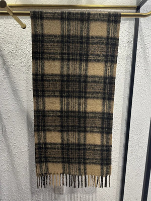 VILZSTUDIOS Nordic Plaid Mohair Scarf