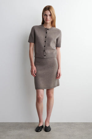 VILZSTUDIOS Short Sleeve Style Knitted Cardigan