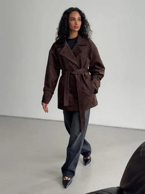 VILZSTUDIOS Retro Suede Lace-Up Jacket