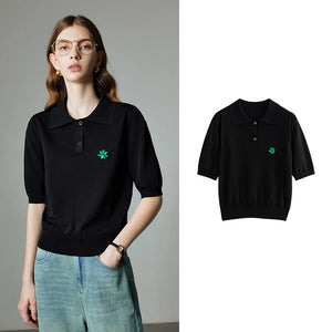 VILZSTUDIOS Chic Knitwear Summer Women Shirt