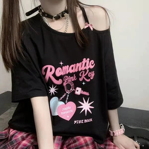 VILZSTUDIOS Sweet Bow Round Neck Romantic T-Shirt