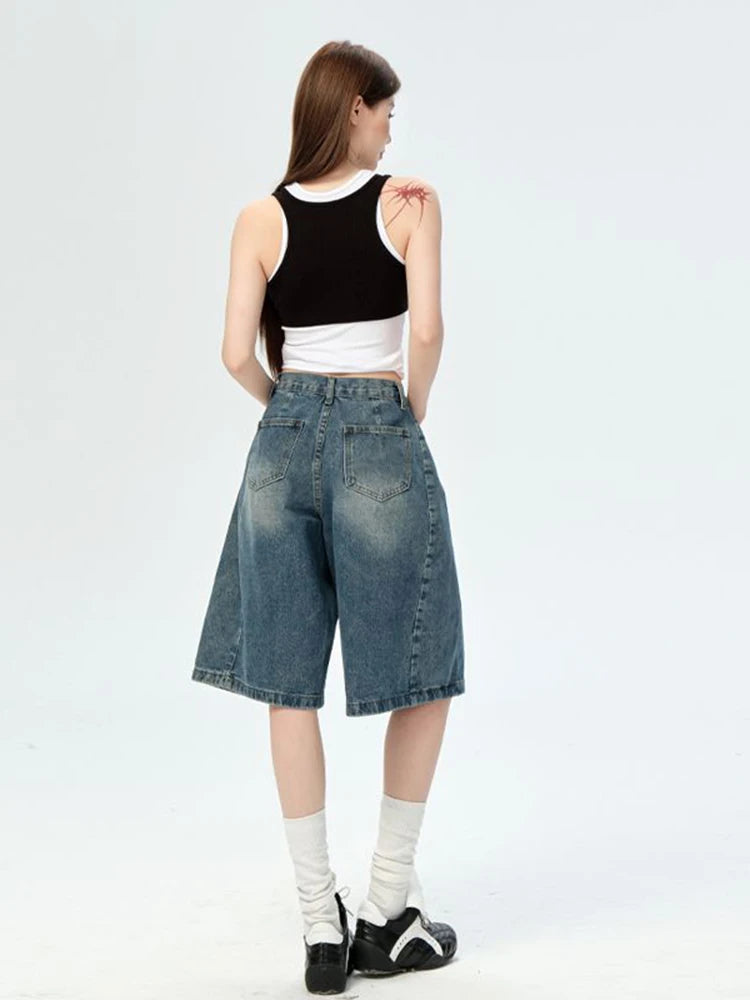 VILZSTUDIOS Retro Wide Leg Denim Pants Pants