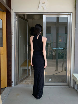 VILZSTUDIOS Elegant Black Lace Evening Mermaid Dress