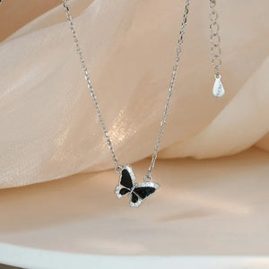 VILZSTUDIOS Elegant Clear CZ Butterfly Necklace