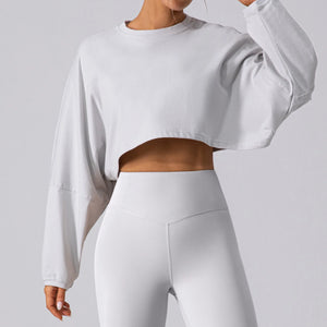 VILZSTUDIOS Breathable Long Sleeve Sports Crop Top