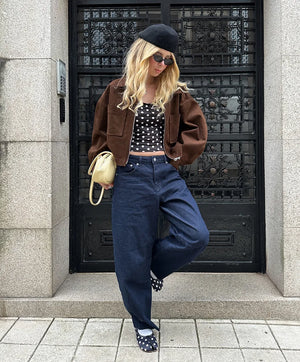 VILZSTUDIOS Chic Solid Suede Jacket