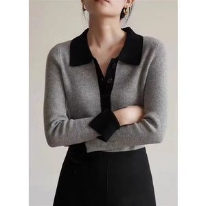 VILZSTUDIOS Chic Slim Polo Sweater