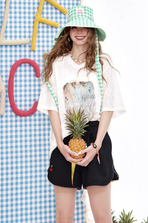 VILZSTUDIOS Chic Lace Loose T-Shirt