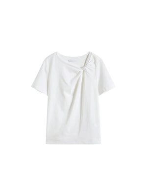 VILZSTUDIOS Asymmetrical Knot Petite Slim T-Shirt