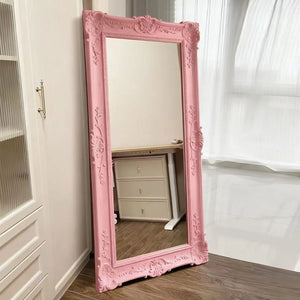 VILZSTUDIOS French Vintage Furniture Full-Length Wooden Frame Mirror Hotel Artistic Decorative Mirror Wedding Dress Store Dressing Mirror