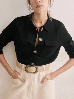 VILZSTUDIOS Stylish Knitted Cardigan with Pockets