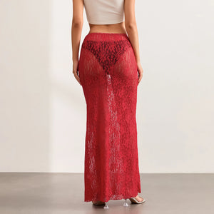 VILZSTUDIOS Sheer Lace Maxi Skirts for Party
