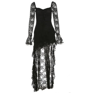 VILZSTUDIOS Lace Flare Sleeve A-line Dress