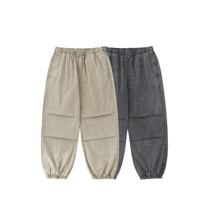 VILZSTUDIOS Washed Cargo Joggers Tapered Utility Pants