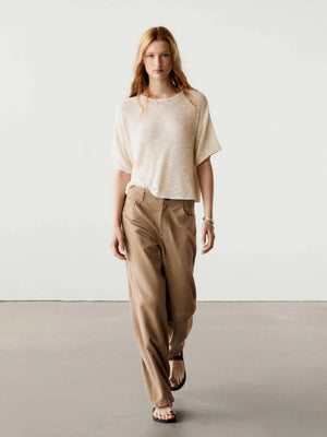 VILZSTUDIOS Khaki Lightweight Casual T-Shirt