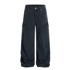 VILZSTUDIOS Loose Casual Pure Cotton Cargo Pants