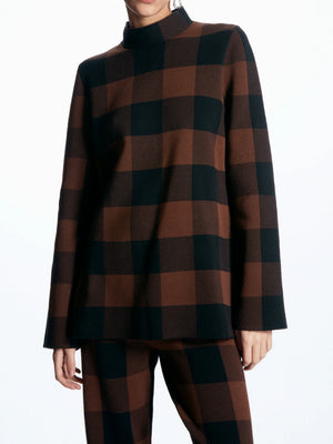 VILZSTUDIOS Woolen Plaid Knit Sweater