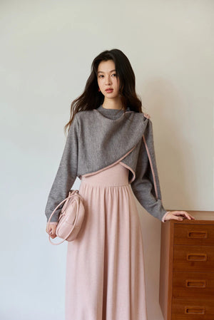 VILZSTUDIOS Stylish Irregular Knit Two-Piece Set