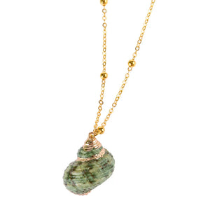 VILZSTUDIOS Natural Boho Shell Pendant Necklace