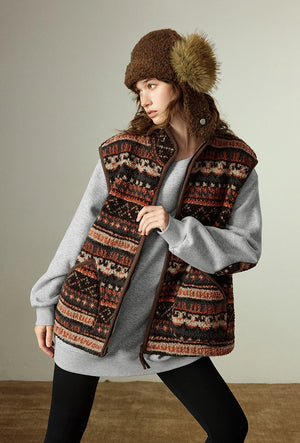 VILZSTUDIOS Nordic Style Shearling Fleece Vest