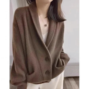 VILZSTUDIOS Luxurious Woolen Knitwear Cardigan