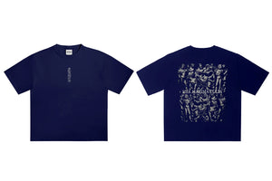 VILZSTUDIOS Oversized Graphic Print Cotton Goth T-shirt