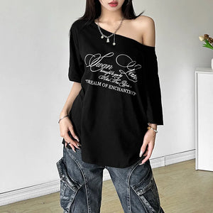VILZSTUDIOS Chic Versatile Off Shoulder T-Shirt
