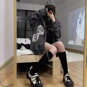VILZSTUDIOS Aesthetic Oversized Zip-Up Hoodie