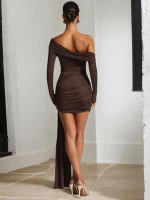VILZSTUDIOS Sultry Off Shoulder Sexy Mini Dress