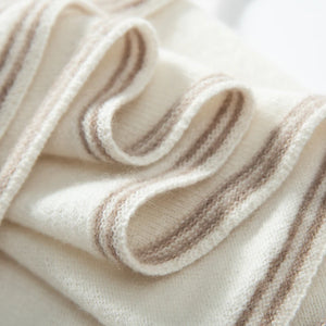 VILZSTUDIOS High Quality Autumn Winter Women 100% Cashmere Scarves 2025 NoveltyTriangular Knitted Warm Female Scarf Shawl130*35