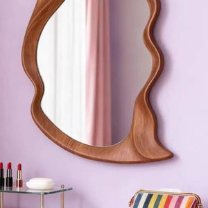VILZSTUDIOS Wall Universal Mirror Decorate Luxury Designer Wood Bathroom Girls Mirror Gothic Aesthetic Salon Specchio Home Decor