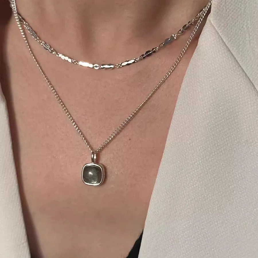 VILZSTUDIOS Elegant Moonstone Sterling Silver Necklace