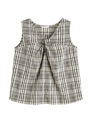 VILZSTUDIOS French Retro Strapless Checked Top